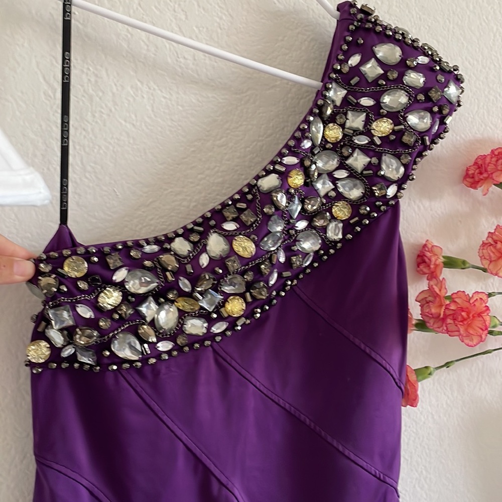 Bebe Cocktail Dress 💜 Size XS-S - Picture 3 of 12